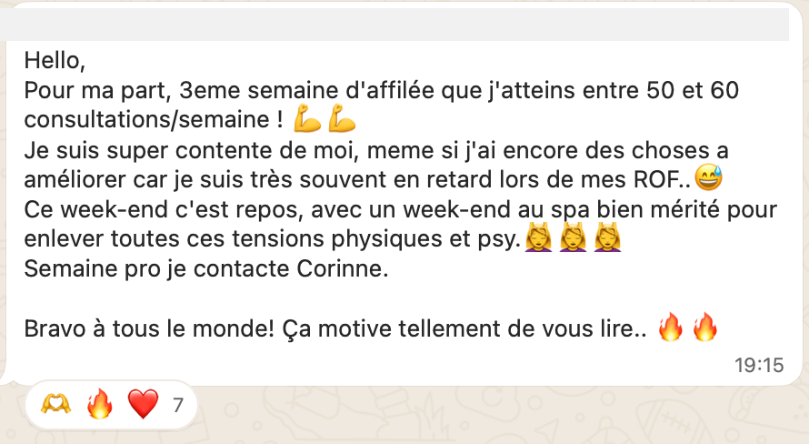 Message d'un élève : conversion en forfaits