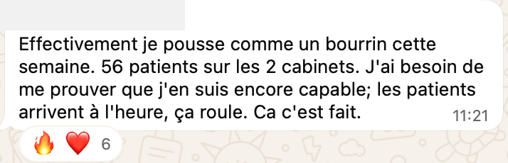 Message d'un élève : progression du chiffre d'affaires